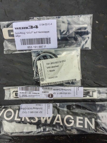 Sigles neufs golf1 cab 2h