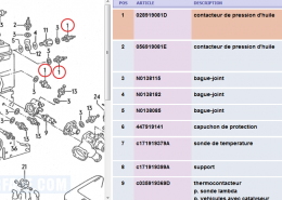 Contacteur pression d'huile 0.25 bar 1 pôle bleu