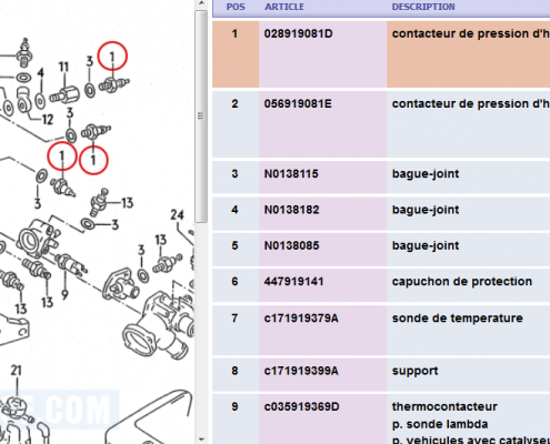 Contacteur pression d'huile 0.25 bar 1 pôle bleu