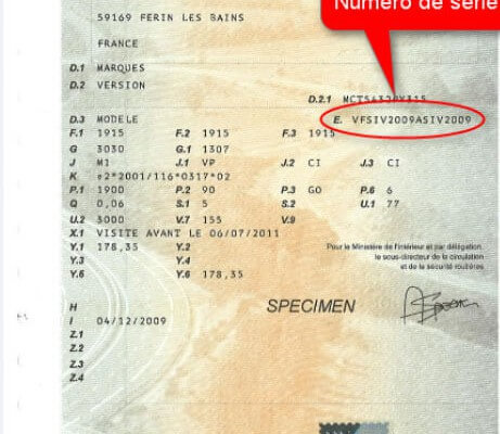 Date d'achat le cas échéant carte grise